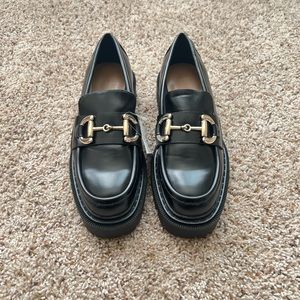 Black Leather Loafers